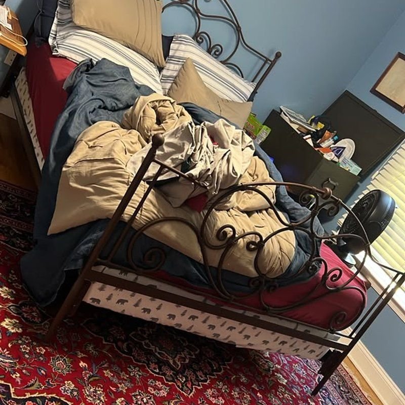 Bedroom refresh, before cleaning