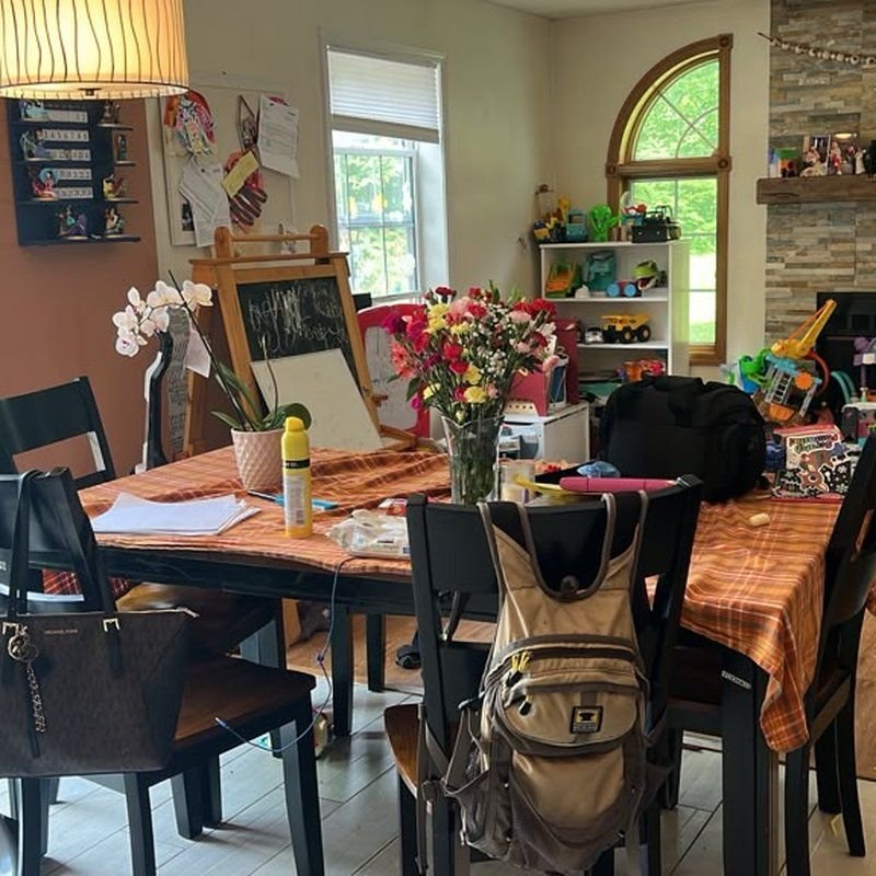 Dining room, before cleaning