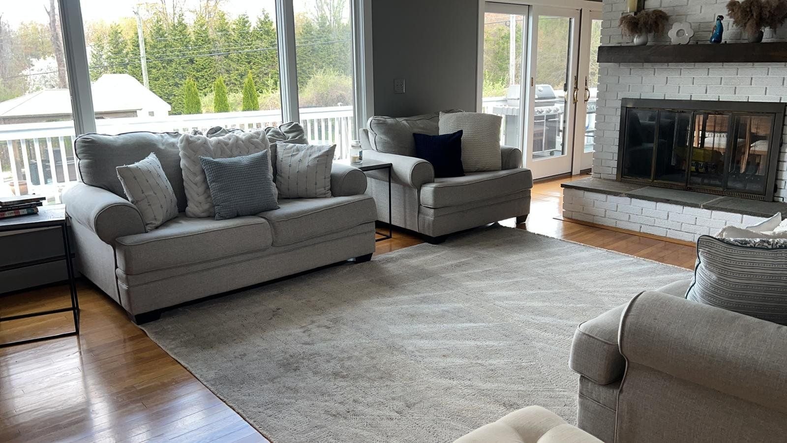 A bright living room after a cleaning by our team